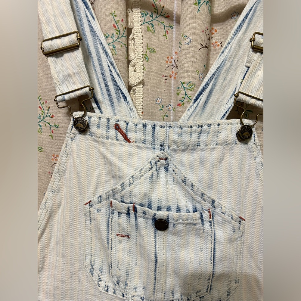 Faherty Topsail Railroad Stripe Overalls NWT Size M - Picture 2 of 6